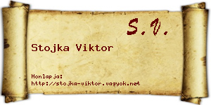 Stojka Viktor névjegykártya